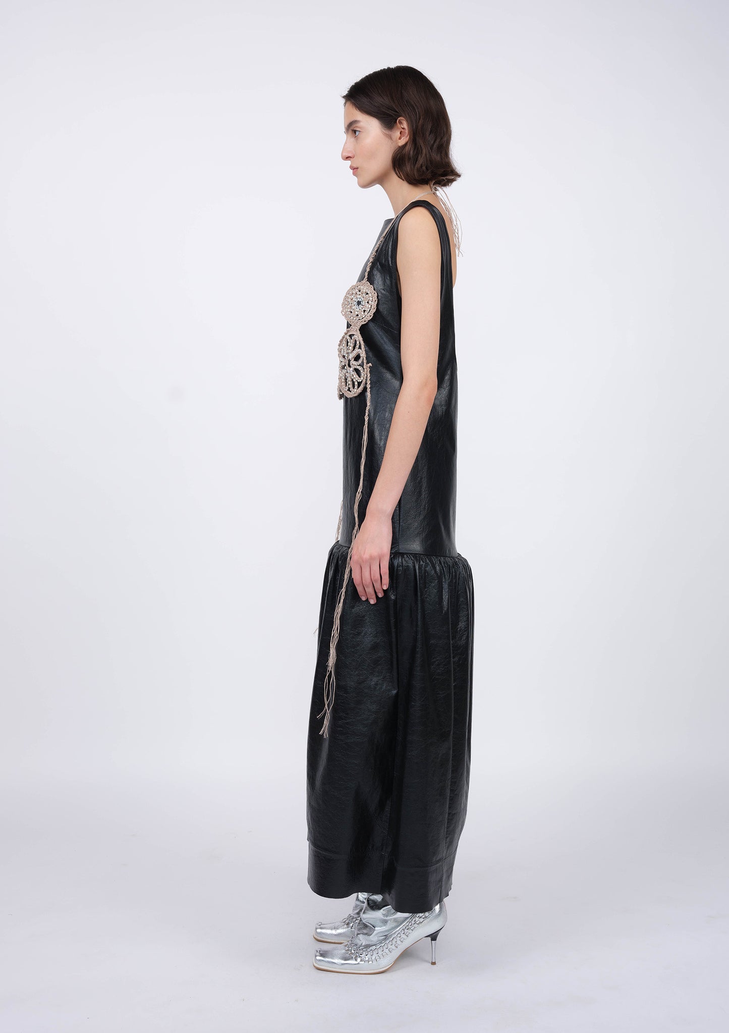 LEATHER MAXI DRESS