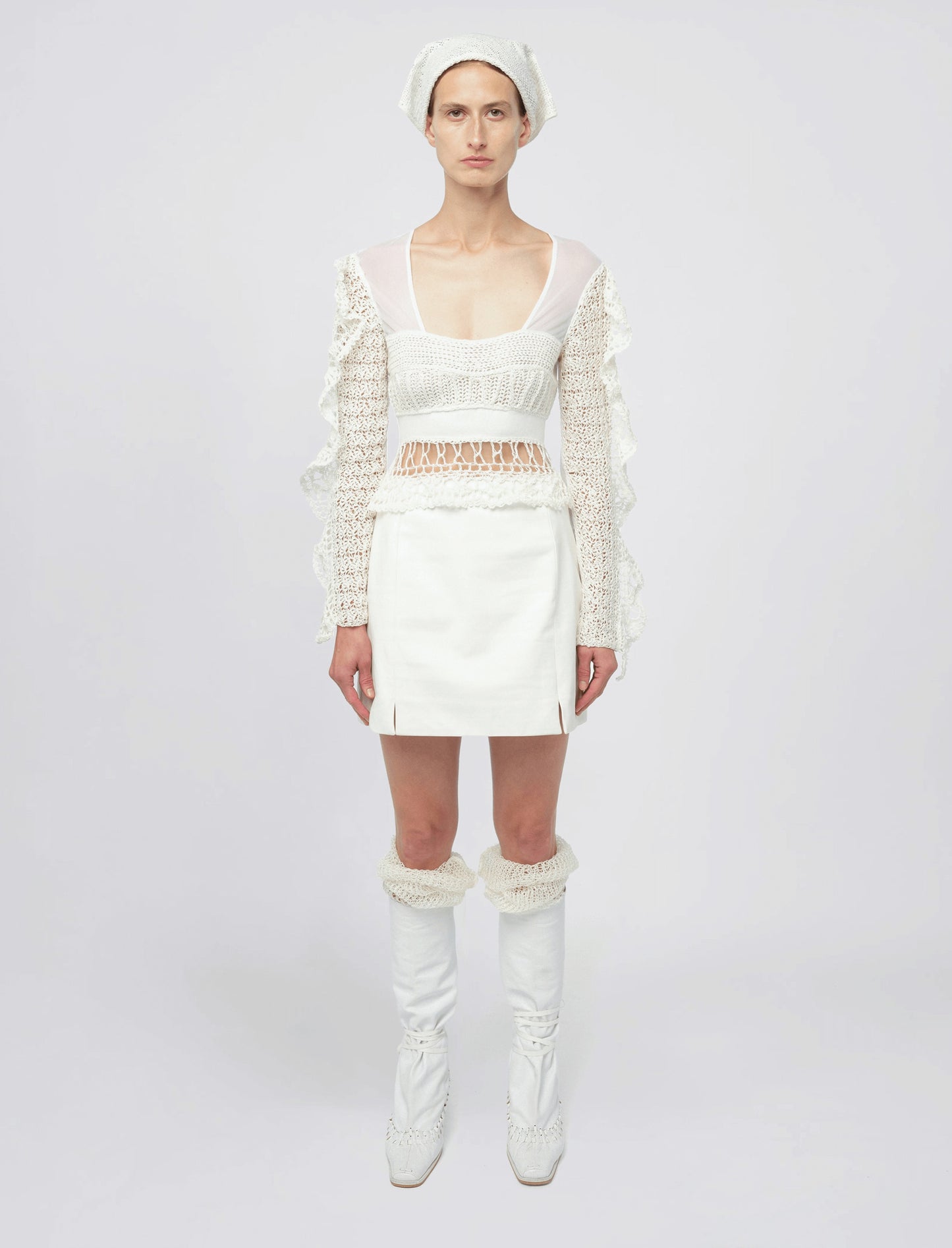 CROCHET LONG SLEEVE TOP