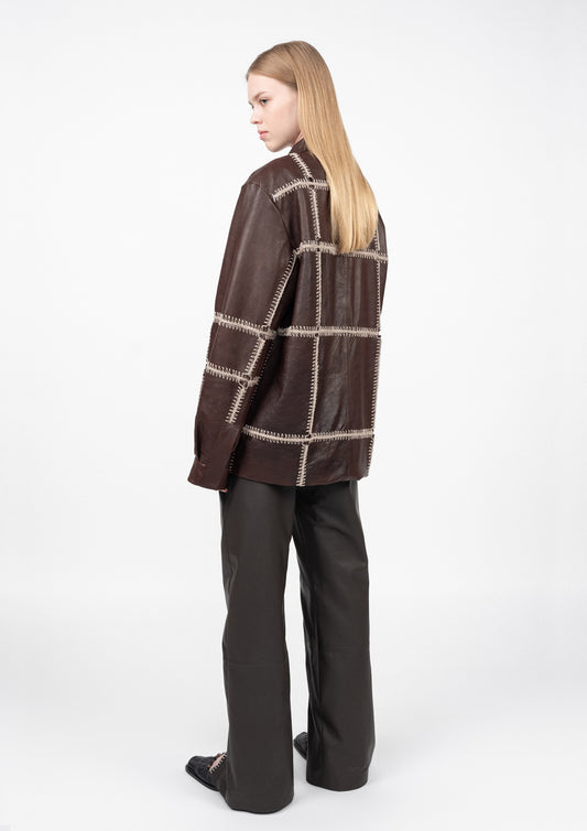 STITCHED LEATHER JACKET