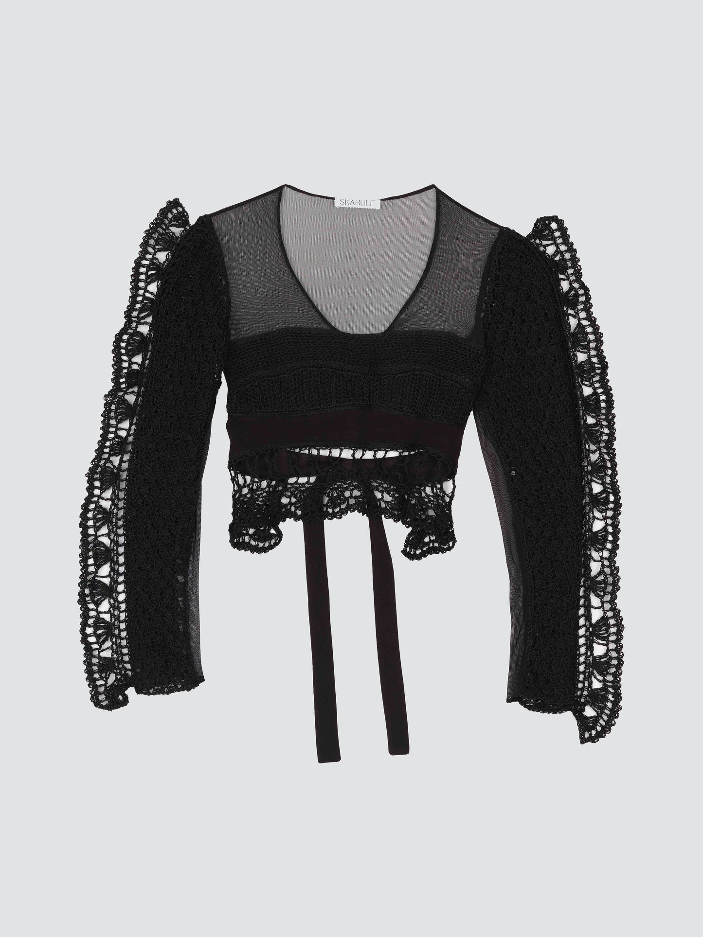 CROCHET LONG SLEEVE TOP