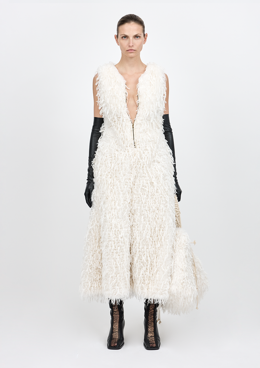 FAUX FUR DRESS